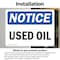 Signmission Used Oil, 10 in W x Rectangle, Vinyl Decal OS-2PACK-NS-D-710-L-16793 - alternate 6
